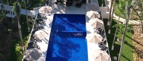 Apartment, 2 Bedrooms, Balcony, Garden View | Pool | Outdoor pool