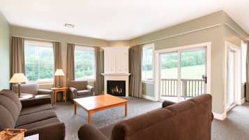 TV, fireplace, offices