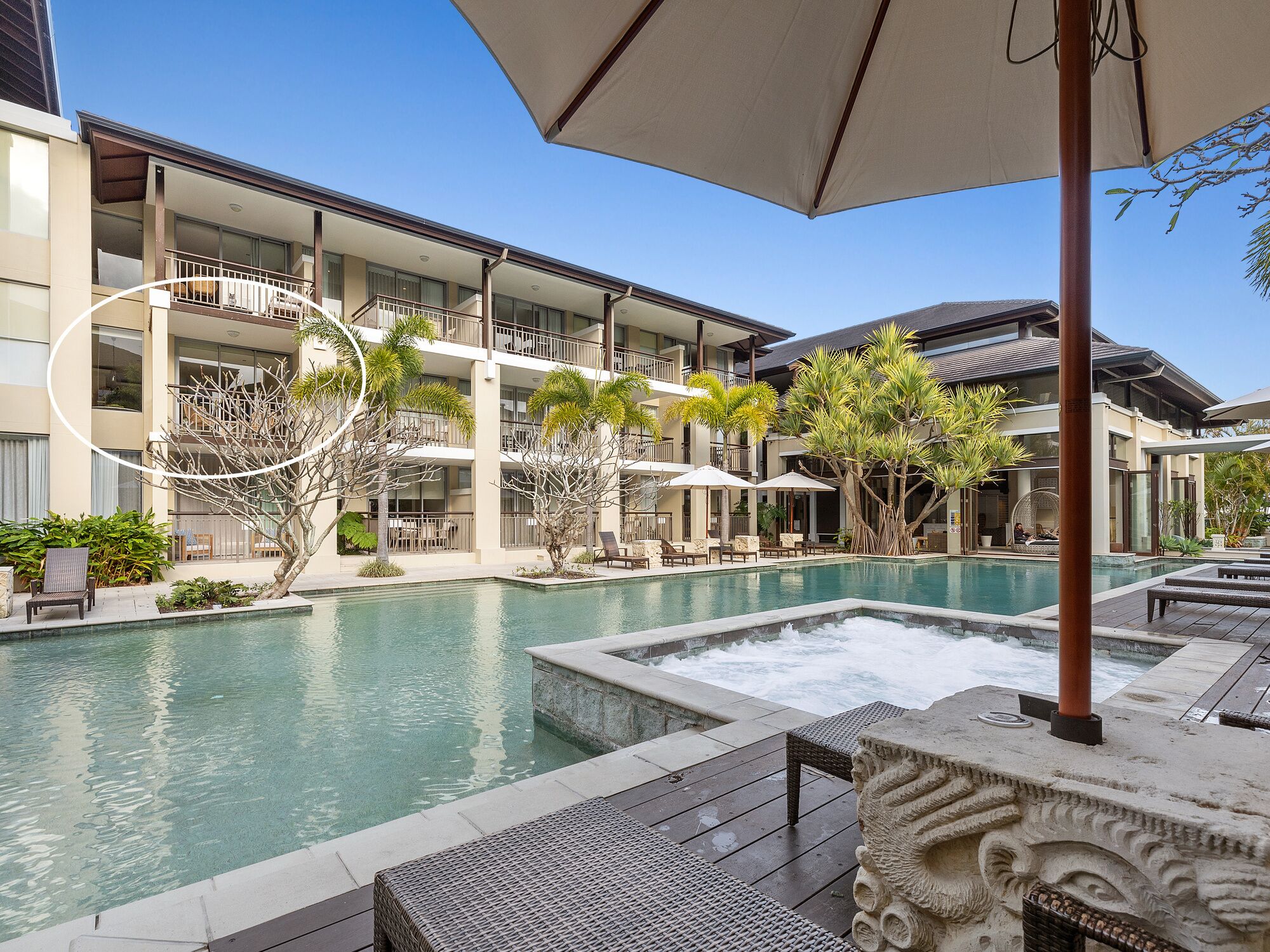 A heated pool