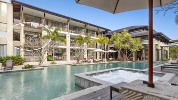 A heated pool