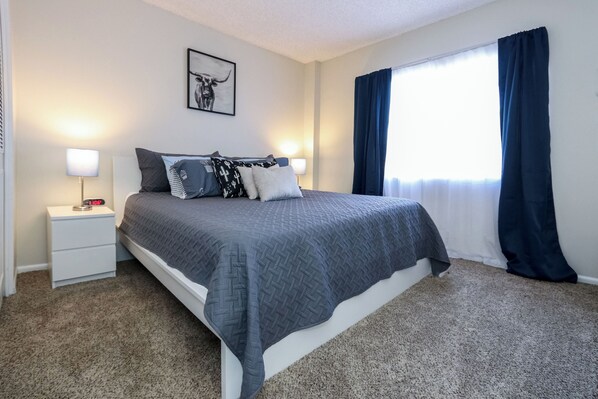 2 bedrooms, iron/ironing board, WiFi, bed sheets