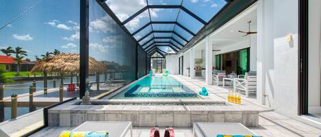 A heated pool