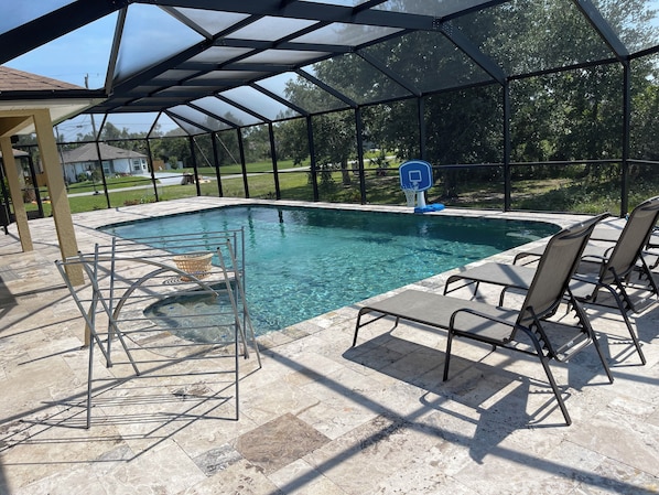 Outdoor pool, a heated pool