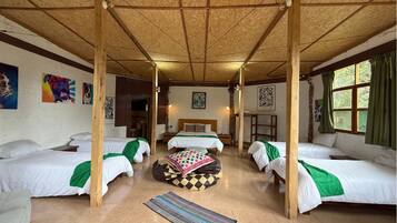 Premium bedding, down comforters, individually decorated, soundproofing