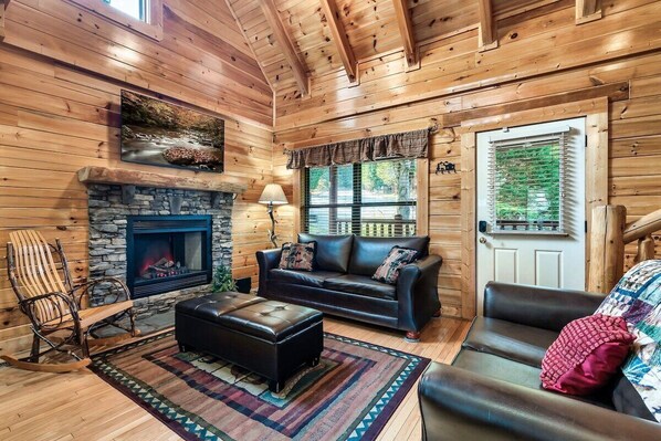 TV connectée, cheminée, jeux vidéo, livres