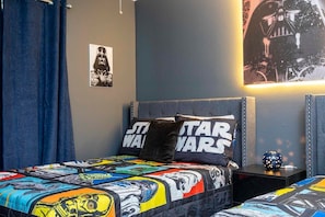 4 bedrooms, iron/ironing board, travel cot, WiFi
