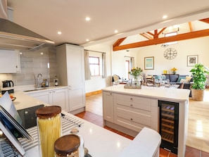 Fridge, dishwasher, electric kettle, toaster