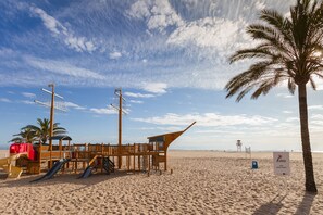 Vlak bij het strand