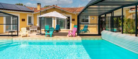 A heated pool