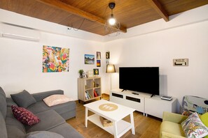 TV, DVD player, stereo
