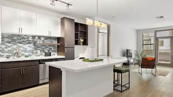 Appartamento | Cucina privata | Frigorifero, microonde, forno, lavastoviglie