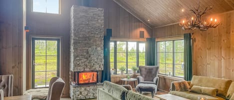 Smart TV, fireplace