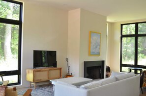 TV, fireplace - NorthShore, Modern Cabin 626 (Northport)