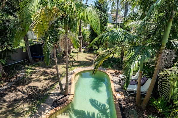 Outdoor pool, a heated pool
