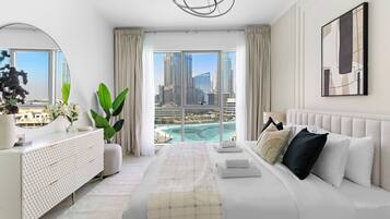 Superior Apartment, Balcony, Pool View | Egyptian cotton sheets, premium bedding, memory foam beds, in-room safe