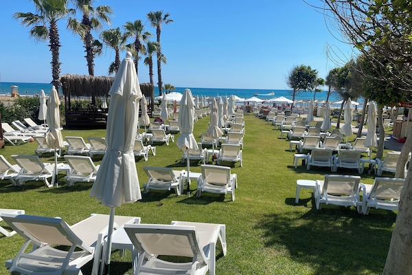 Private beach nearby, beach bar