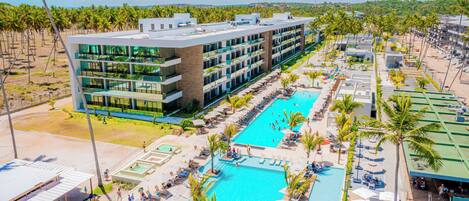 2 indoor pools, open 8:00 AM to 8:00 PM, pool umbrellas, sun loungers