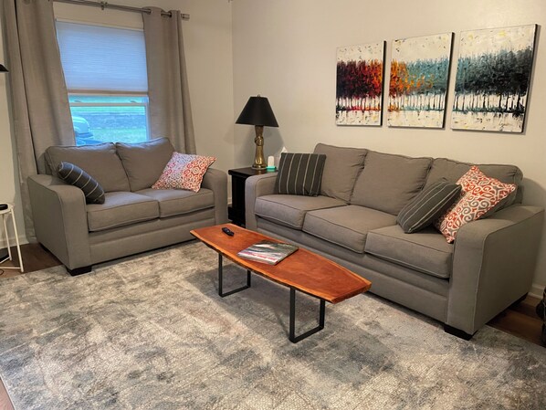 Living area - Quiet mountain retreat convenient to hiking and Asheville (Weaverville)