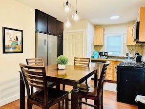 Microwave, oven, stovetop, dishwasher