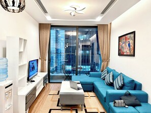 Apartment with 2 beds room | Hochwertige Bettwaren, Pillowtop-Betten, individuell dekoriert