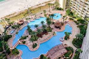 Indoor pool, a heated pool - Condo in Panama City Beach with sweeping Gulf views, pools, hot tub, & gym (Panama City Beach)