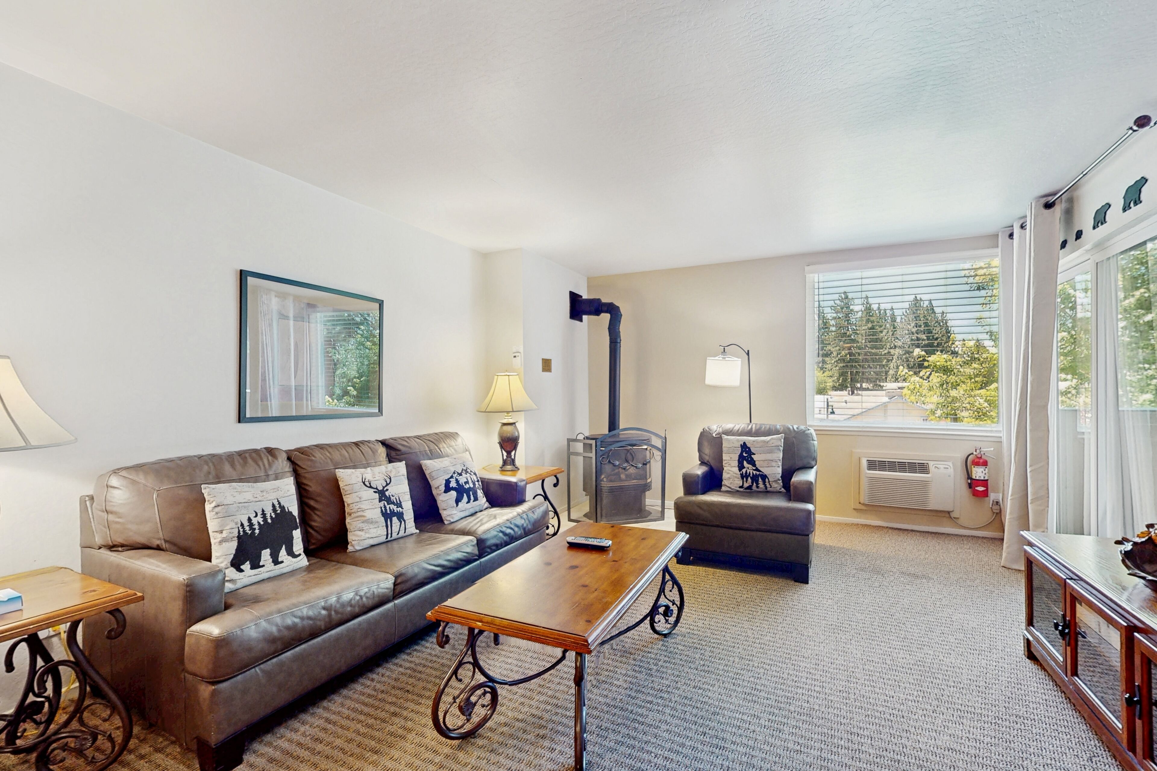 Televisión, chimenea