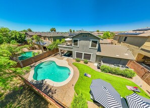 Piscine extérieure, piscine chauffée