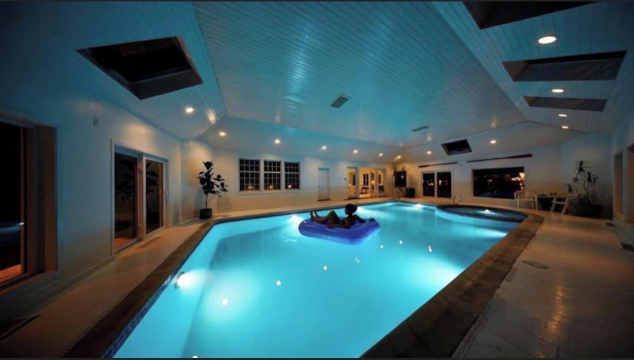 Indoor pool, a heated pool