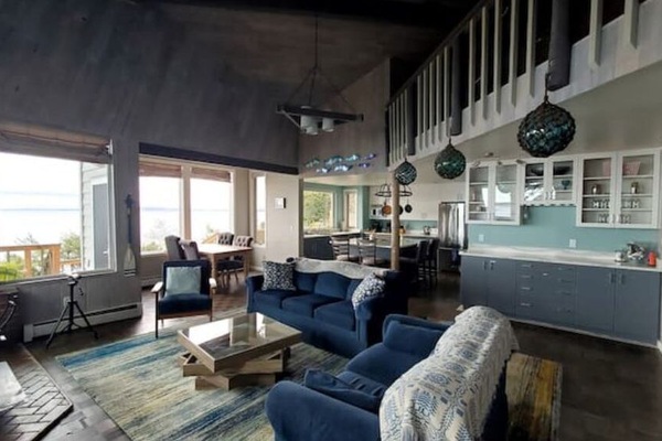 Smart TV, fireplace, DVD player, foosball