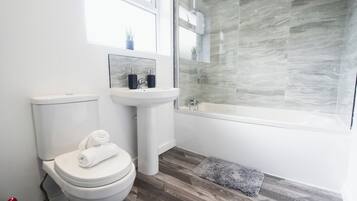 Towels, soap, toilet paper