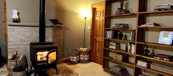 Rustic cabin-inspired residence.