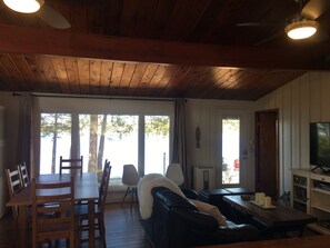 Smart TV, DVD player, books, video library