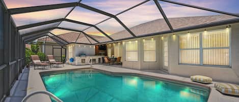 Outdoor pool, a heated pool