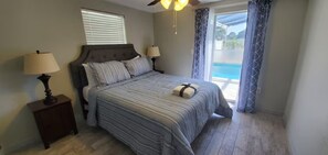 2 bedrooms, iron/ironing board, travel cot, WiFi