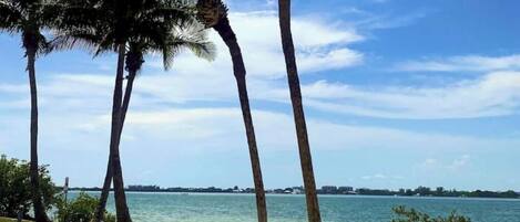 Beach nearby, sun-loungers, beach towels