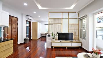 55-inch TV with cable channels