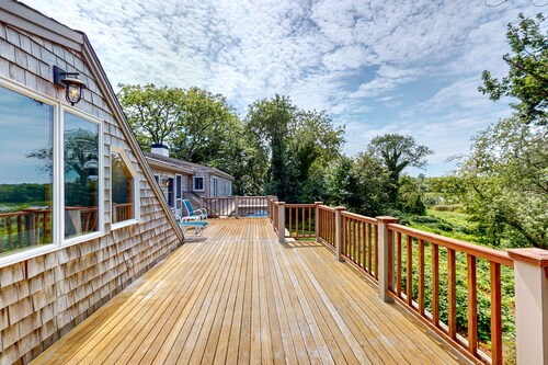 Dog-friendly, custom-designed home with 180-degree salt marsh view & 2 decks