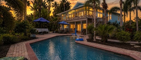 A heated pool