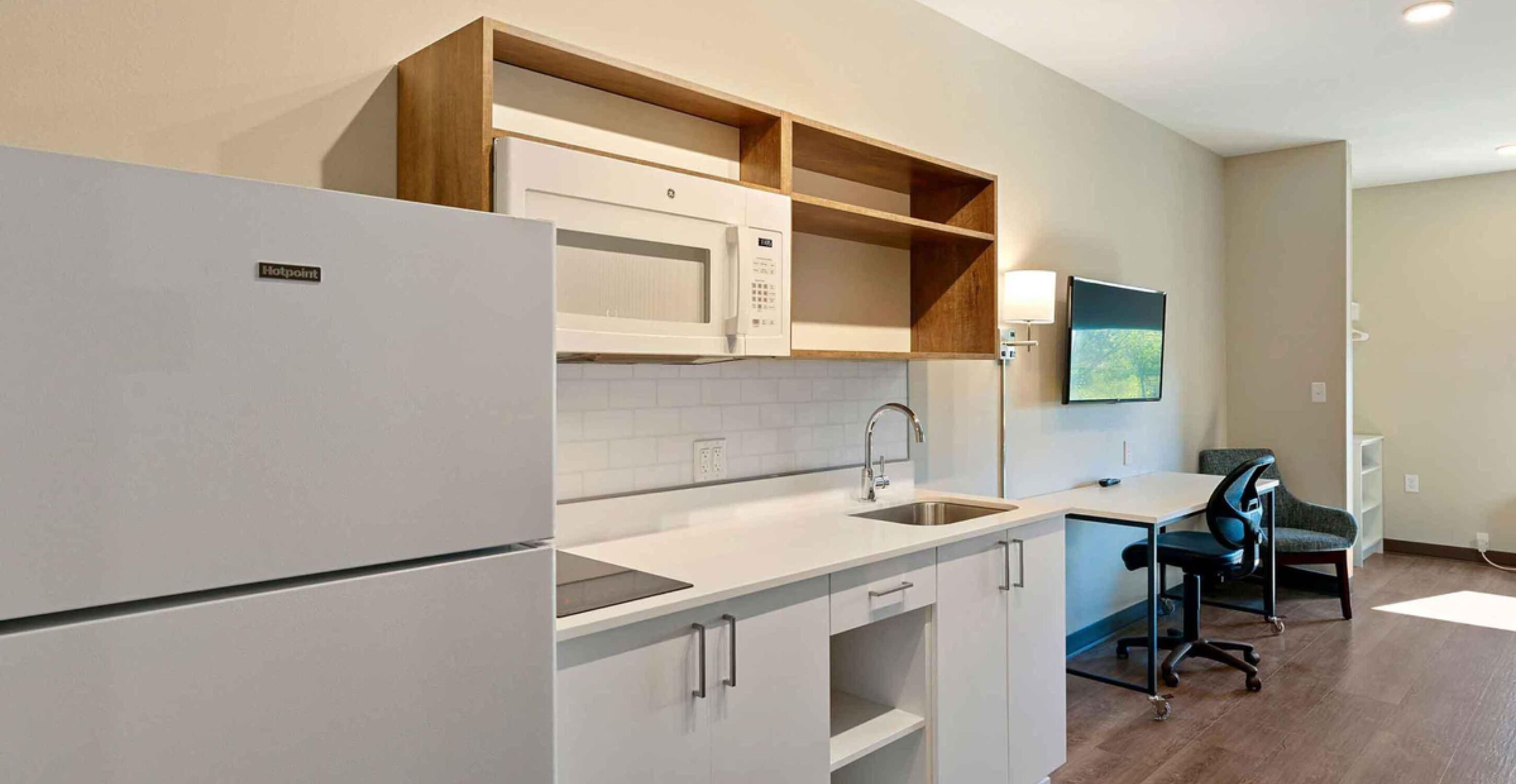 Studio, 2 Queen Beds, Non Smoking | Private kitchen | Fridge, microwave, stovetop