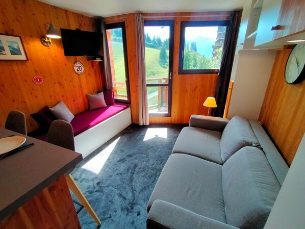 TV - Studio in Avoriaz - 4 pers, Balcony, Washer, Ski domain view (Avoriaz)