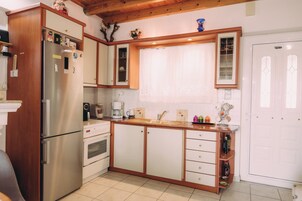 Fridge, oven, stovetop, espresso maker