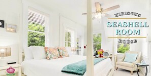 1 habitación, escritorio, tabla de planchar con plancha y cuna de viaje 