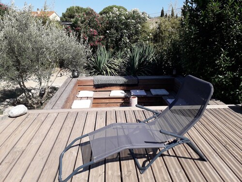 Maison entre mer, piscine et garrigue