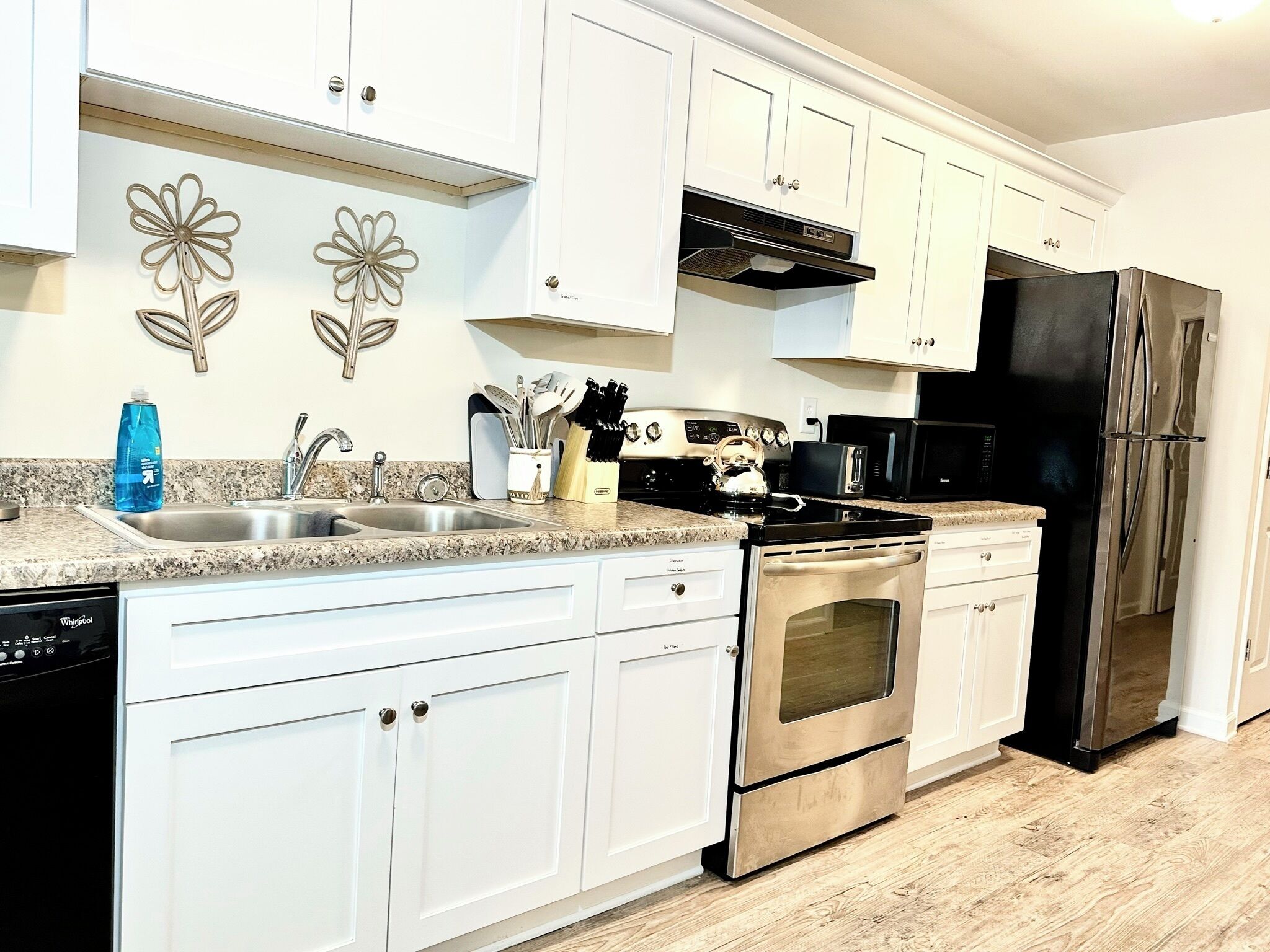 Microwave, oven, stovetop, dishwasher