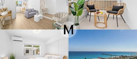 1 bedroom, desk, iron/ironing board, travel cot