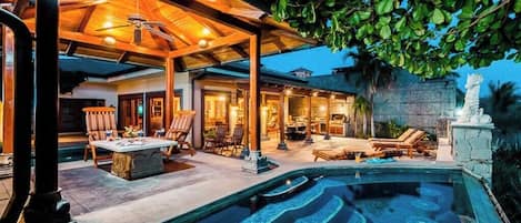 Outdoor pool, a heated pool