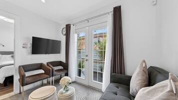 Smart TV, fireplace, printers