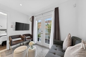 Smart TV, fireplace, printers