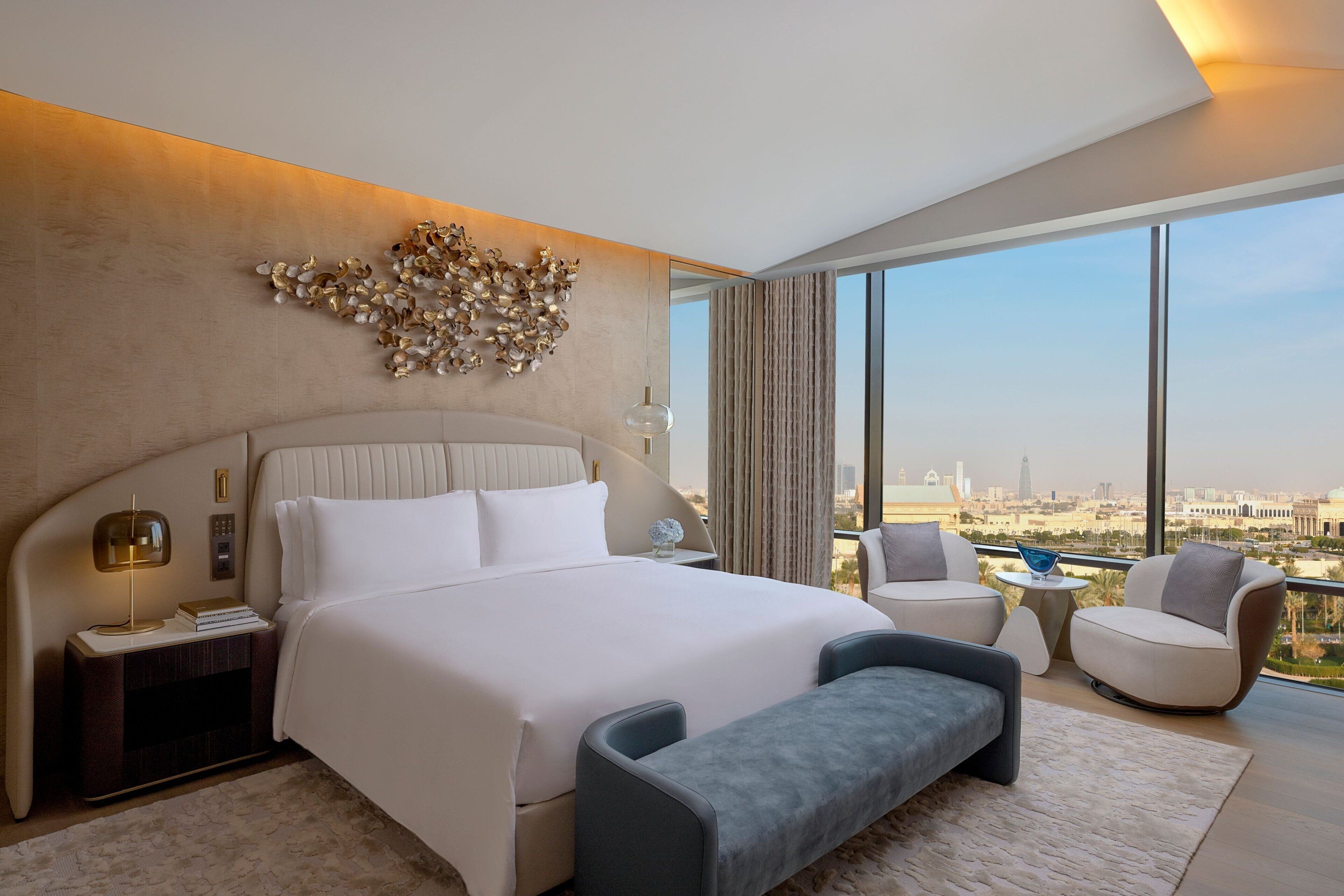 Premium bedding, memory-foam beds, minibar, in-room safe