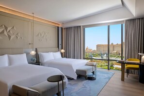 Deluxe Double Room, 2 Double Beds, City View | Premium bedding, memory foam beds, minibar, in-room safe - The St. Regis Riyadh (Riyadh)